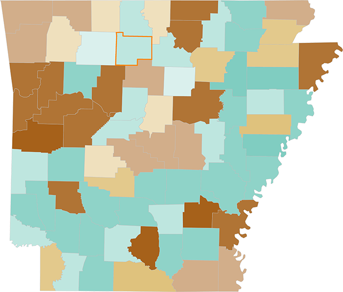 Arkansas Voter Turnout Map